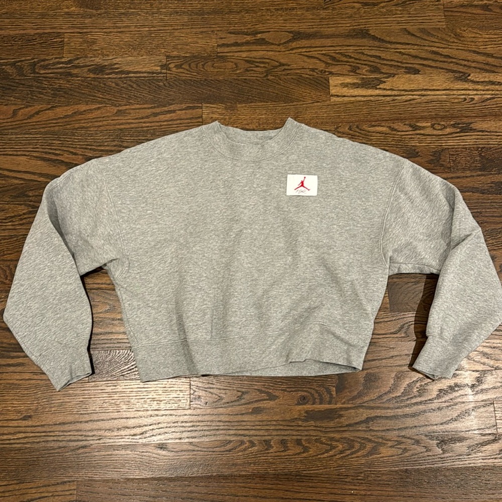 Jordan Flight Fleece Crew Sweatshirt in gray